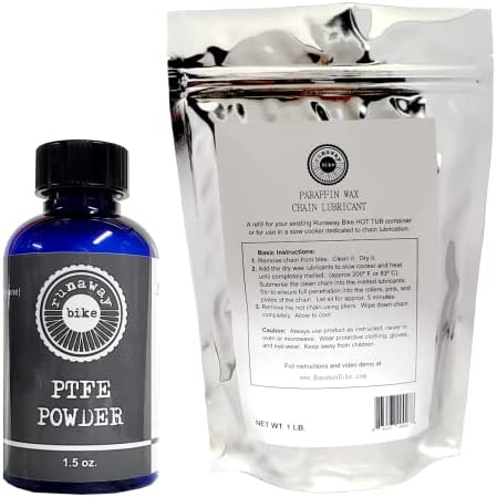 Runaway Bike PTFE Powder and Bulk Paraffin Wax Chain Lube Bundle