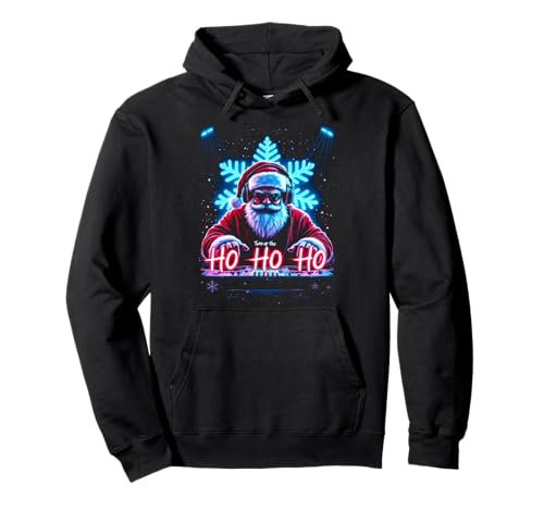Santa DJ Rave Musikfestival Raver Weihnachten Pullover Hoodie