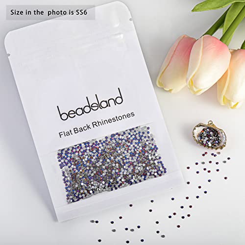 Image of Beadsland Flat Back Crystal Rhinestones,Blue Volcano, SS6, 1440pcs