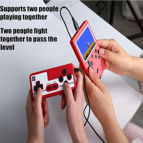 2024 New Tiny Tendo-Tinytendo Handheld Console, 400 Games in 1 Device, Retro Handheld Game Console, Handheld Game Console Support 2 Players Play on Tv, Christmas Birthday Gift ( Size : Red )
