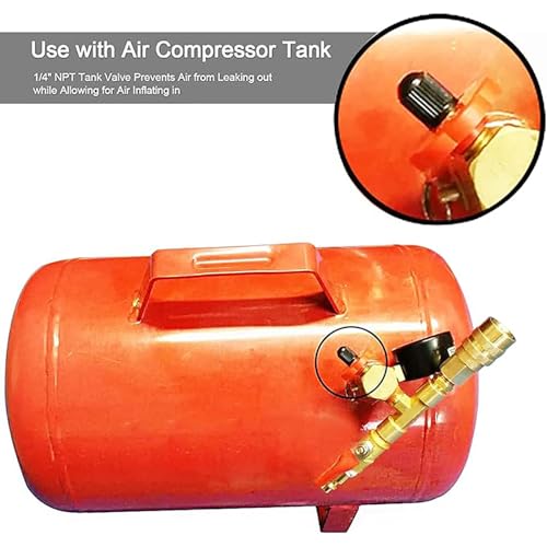 Bxian 2PCS 1/4 inch NPT Brass Canister Valve with Lid Pressure Vessel Tanker Valves for Air Compressor Tank