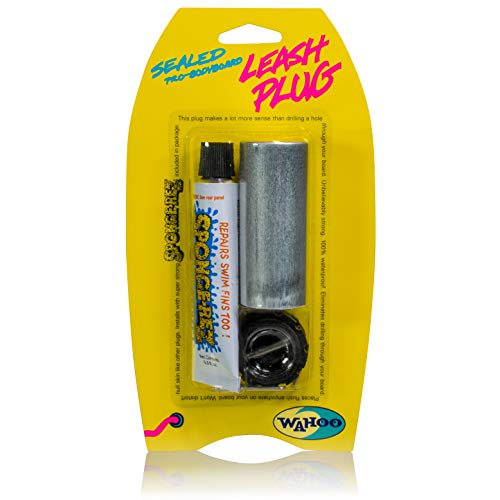 Solarez Wahoo Sponge-REZ Bodyboard Leash Plug KIT ~ Includes Sponge-Rez, for Soft Boards, Sail Boards, ABS-PVC Deck Plugs. Don't Drill a Hole in Your Board! ~ Not for use on EPS! - Made in USA