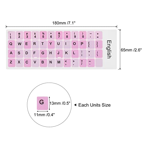 Pegatinas para teclado inglés PATIKIL 3 piezas miniatura 2