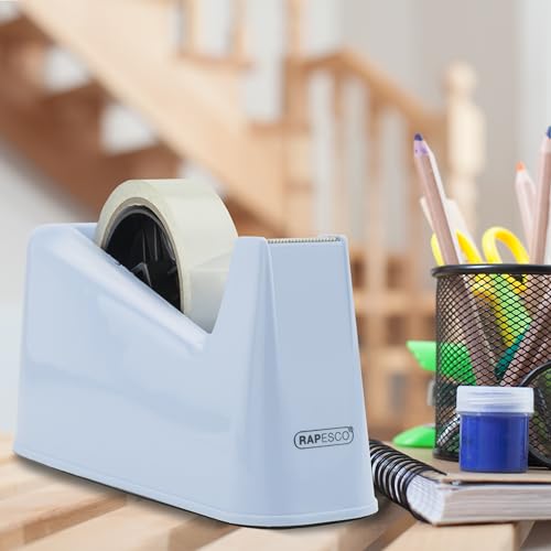 Rapesco 1808 Transparente Klebebandrollen, 25 mm x 66 m, Klare Nachfüllpackung, 8 Stück