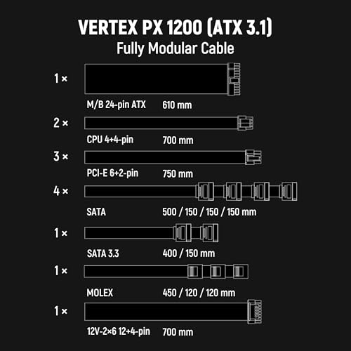 Image of Seasonic Vertex PX-1200 1200W ATX30 Vertex PX-1200