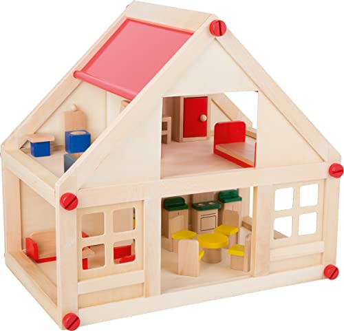 Small Foot Company 7253 - Pequeña casa de madera, 2 plantas , Modelos/colores Surtidos, 1 Unidad