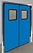 Chase Doors - 6096RDXHDRBL - Polyethylene Swinging Door, Royal Blue; Number of Doors: 2, 5 FTW x 8 ftH
