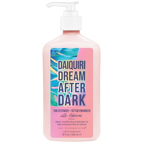 Brown Sugar Daiquiri Dream After Dark Tan Extender + Tattoo Enhancer Moisturizing Body Lotion w/Hibiscus - Helps Enhance Your Tan & Tattoos