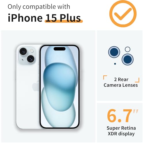 Coque iPhone 15 Plus fleur avec protège-écran TPU transparent - 2