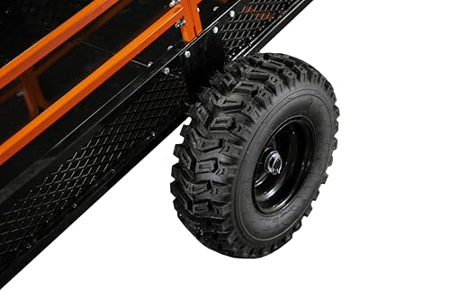Impact IMPLEMENTS® 1500lb Utility Cart Cargo Trailer with Solid Steel Floor for Lawn/Garden Tractors, ATV's, UTV's and More. Original Design with USA Trademark. Pivoting Feature for Precise Unload.