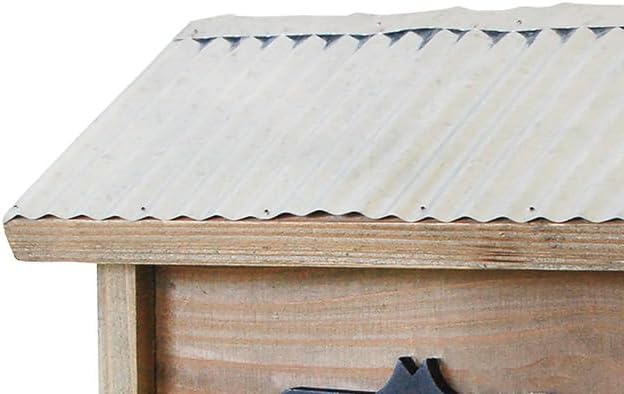 GENERIC Woodlink Rustic Farmhouse Large Bat Houses, Pack of 2 – Wooden Outdoor Bat Roosts with Corrugated Metal Roofs, Brown Backyard Bat Shelters