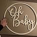 Oh Baby Sign for Backdrop,Boy or Girl Birthday Sign for Gender Reveal Decor,Baby Shower Decorations