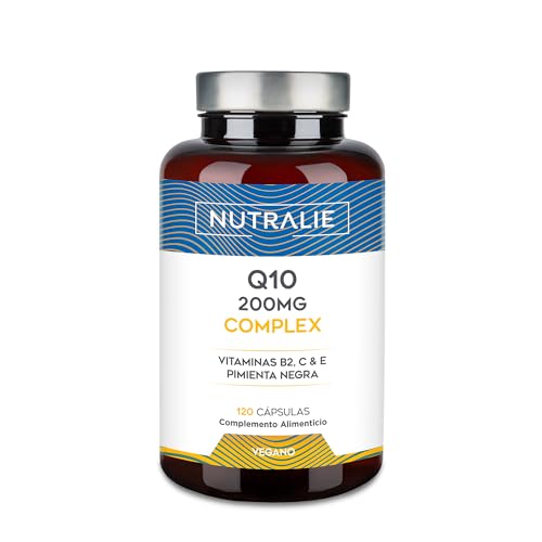 Coenzima Q10 Complex 250mg - 120 Cápsulas Coq10 - Antioxidante con Vit C E y B2, Pimienta Negra - Sistema Inmune - Ubiquinona Coenzyme Q10-120 Cápsulas Nutralie
