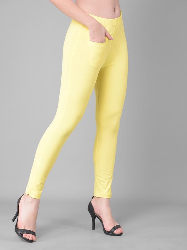 Image of Comfort Lady Women Cotton Blend Regular Fit for Casual,Formal and Daily Use Kurti Pants with Front Pocket