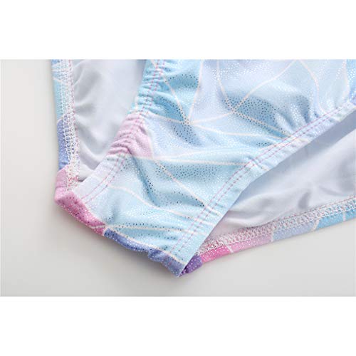 Ukyzddio Girls Leotards for Gymnastics Ballet Dance Geometric Metallic Tank Leotards Unitards Bodysuit Dancewear Size 10
