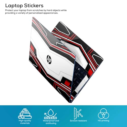 Image of DSGN 126 Full Body Laptop Skin Bubble-Free| Laminated| Removable| HD Quality Sticker for Laptops Upto 15.6 Inches Compatible with Hp
