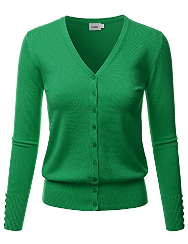 Image of LALABEE Women's V-Neck Long Sleeve Button Down Sweater Cardigan Soft Knit(S-XXL)