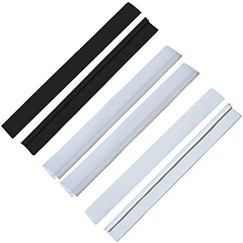 Black Stove Counter Gap Covers, Flexible Silicone Gap Caps, Seal the Gap Next to your Stove, McClure's Gap Seals, Set of 2