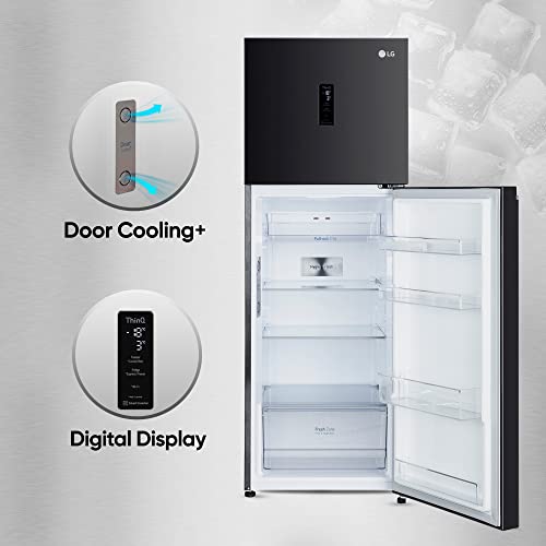 Image of LG 343 L 3 Star Frost-Free Smart Inverter Compressor Wi-Fi Double Door Refrigerator Appliance (GL-T382TESX, Ebony Steel, Convertible With Door Cooling+, 2023 Model)
