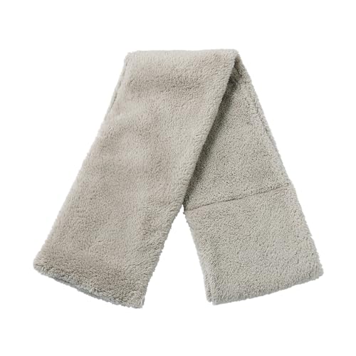 無印良品 マフラー 再生ポリエステル ボア ボケッタブル マフラー ユニセックス大人 DD0ILA3A グレイッシュブラウン 20×100cm 2枚セットのサムネイル