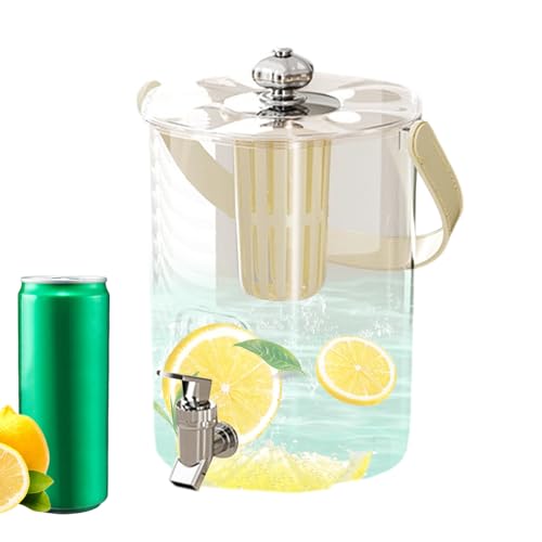 manhegari Dispensador de bebidas para fiestas – Dispensador de agua para fiestas con grifo y filtro – 5 litros para limonada, gastronomía, necesidades en reuniones familiares y picnics