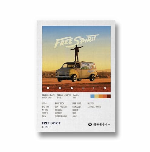 Image of Khalid Music Poster 13x19 Inch Unframed | 300 GSM Matte Board Paper with Peel & Stick Tape Included | R&B Singer Wall Art | Posters for Wall | Home Decor | Wall Decor Items | Room Decoration Items