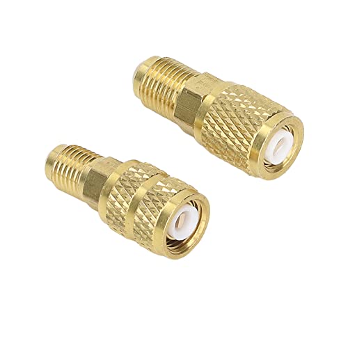 Adaptador de Refrigerante R22 M1/4SAE x F5/16SAE y R410 M5/16SAE x F1/4SAE, Adaptador Giratorio de Cobre miniatura 4