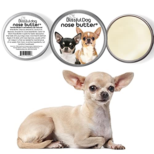Image of The Blissful Dog Smooth Coat Chihuahua Nose Butter for Dry, Cracked Skin, Lick-Safe Dog Nose Balm with Moisturizing Shea Butter, Almond, Olive, and Essential Oils, Pet Supplies, Uncented, 4 oz.