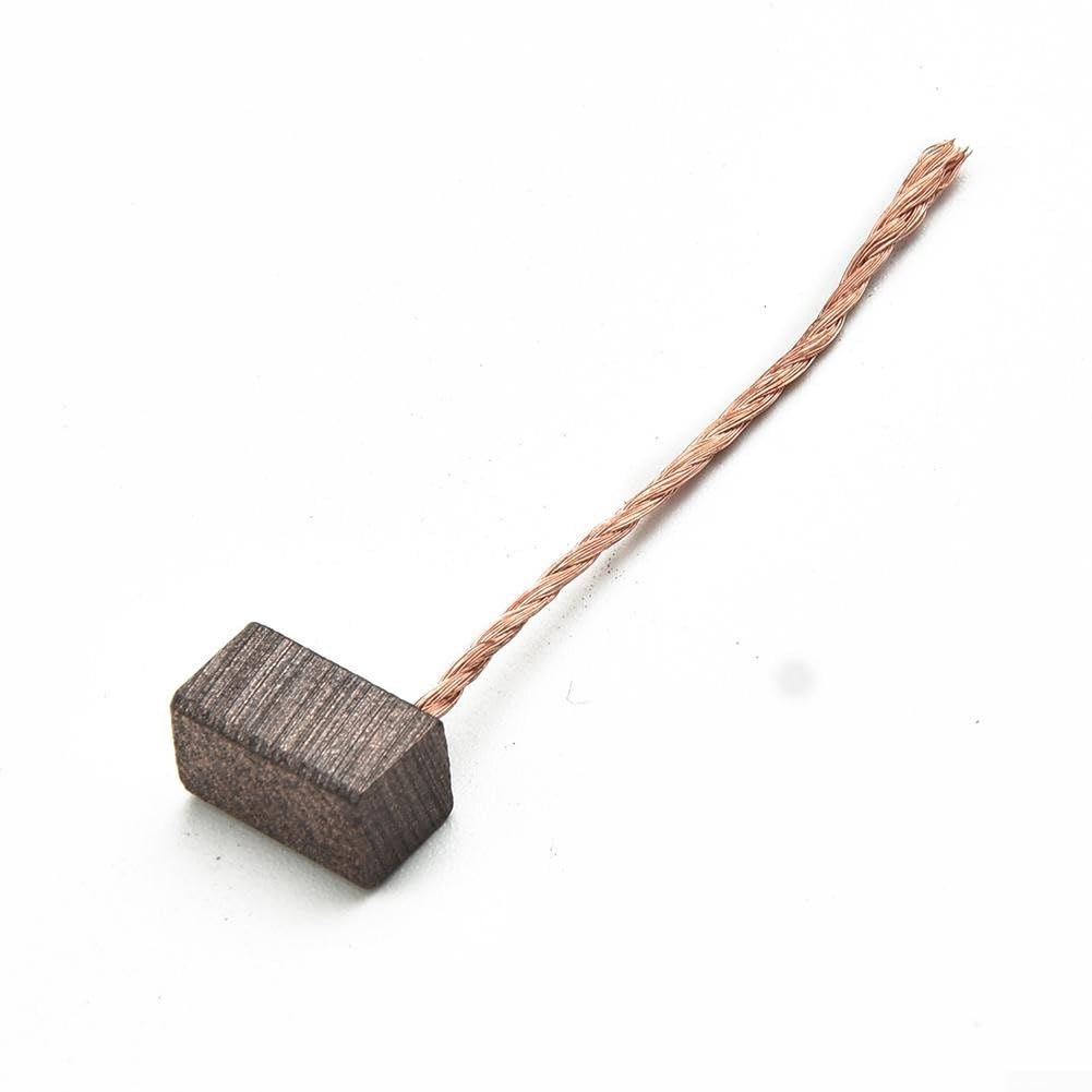8 spazzole in carbonio 6 x 6 x 10 mm per motori di ventilazione, motore della ventola, motore del tergicristallo e motori per utensili elettrici - carbonio e metallo