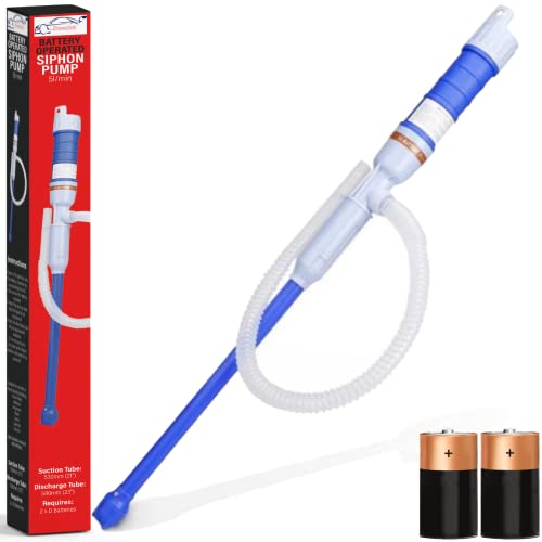 Xtremeauto Pompe de transfert de liquide à piles - Pompe jusqu'à 5 L par minute, portable électrique automatique à main pour diesel, huile, eau, liquide de refroidissement, aquarium Cover