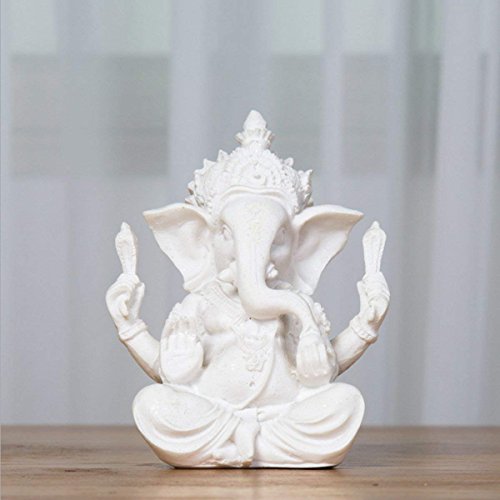 Estatua de Ganesha de Piedra Arenisca Hecha a Mano miniatura 4