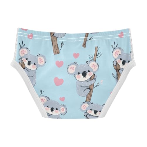 Wusikd Cute Koalas Bears Boys' Underwear Cotton Pink Hearts Boys Briefs Soft Toddler Underwear 2T2