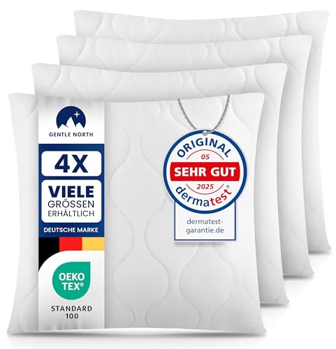 Gentle North Kopfkissen (40x40 cm groß) - 4er Set Kissen für Bett und als...