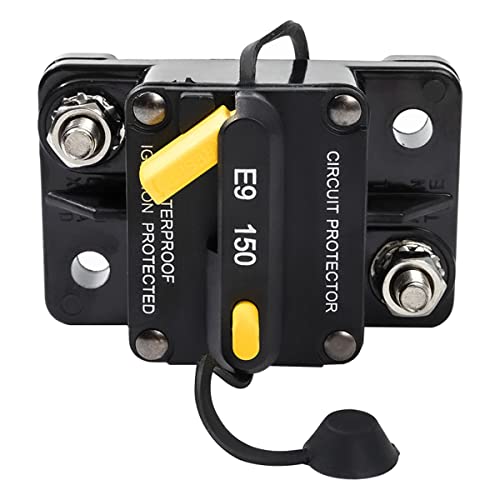zalati Circuit Breaker with Manual Reset Switch Thermal 150 Amp 12V - 48V DC Heavy Duty Water Resistant for Surface-Mount - Image 3