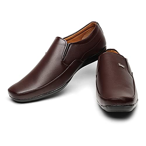 Image of Zixer Synthetic Leather Mens Formal Shoes || Office Formal Shoes Men Stylish|| Formal Shoes for Men Leather Look Slip On