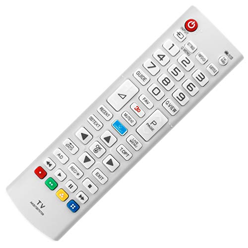 Mando a distancia de repuesto para LG 32LH604V / 40UH630V TV Remote Control Blanco – control remoto, télécommande, Kumanda, Plug & Play