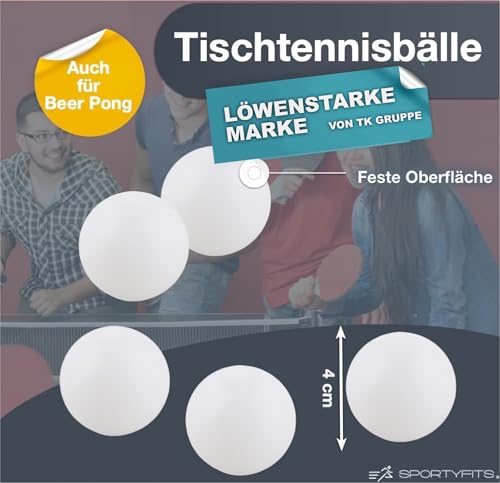 Foto von TK Gruppe Timo Klingler 12x Tischtennisbälle Ball Bälle weiß Set Tischtennisball 40 mm Ping Pong für Training & Wettkampf - Tischtennis Indoor & Outdoor