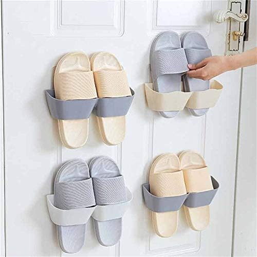 Wall-Mounted Sticky Hanging Shoe Hook Shelf Rack Shoes Holder Storage Hot Plastic Shoe Shelf Stand Shoe Rack Organizer (Color : C) (A)