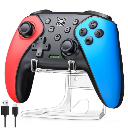ELISWEEN Wireless Controller for Nintendo Switch 2/Switch/OLED/Lite, Switch 2 Pro Controller with 2 Programmable Back Buttons, Turbo, 6-Axis Motion, 4-Level Vibration, 1000mAh Battery &amp; Clear Stand