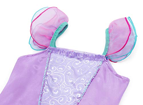 Amzbarley Mermaid Dress For Toddler Girls Birthday Theme Party Princess Dress Up Halloween Outfits Cosplay Preschool Role Play Mermaid Tails Clothes With Crown+Wand+Necklace Size 3T Age 3 Years #TOP3