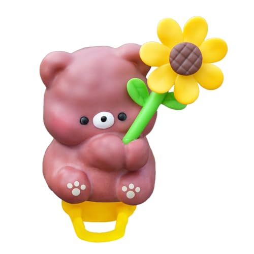 Bike Bell Accessory, Handlebar Decoration, Cartoon Animal Design, Cute Sunflower Style, For All Fit For Bike And Motorcycles, Multicolor, Fun For Adults And Kids, 2,24 X 1,69 X 2,87in