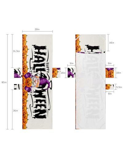 Halloween Gnomes, Beach Lounge Chair Towel Cover, Soft Chaise Lounge Towel with Side Pockets Patio Pool Chairs Cover for Beach/Pool Sunbathing 29x85 Spooky Pumpkin Horror Orange Purple