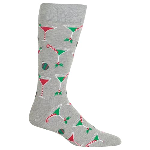 Hot Sox Men's Holiday Fun Crew Socks-1 Pair Pack-Cool & Funny Gifts-Christmas & More - Main Image