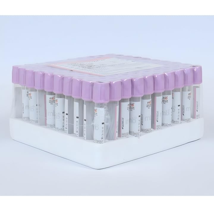 Mb+ K2 EDTA Blood Collection Tubes, 2ml/3ml/4ml, PP Material, Non-Vacuum, Laboratory and Hospital Use, 100 Count (2ml)-picture-12