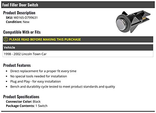 Fuel Filler Door Switch - Compatible with 1998-2002 Lincoln Town Car