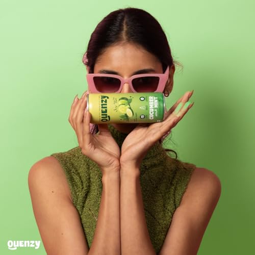 Image of Quenzy Prebiotic Soda - Cucumber Mint | 5g Prebiotic Fibre for Gut Health | Low Calorie Soda (<15 kcal) | No Added Sugar | Zero Preservatives | Healthy Sparkling Drink | Pack of 6 x 250ml