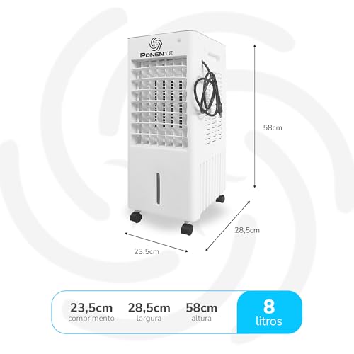 Climatizador Evaporativo de 8 Litros CLIP8 70w Ponente 220v - Imagem 4