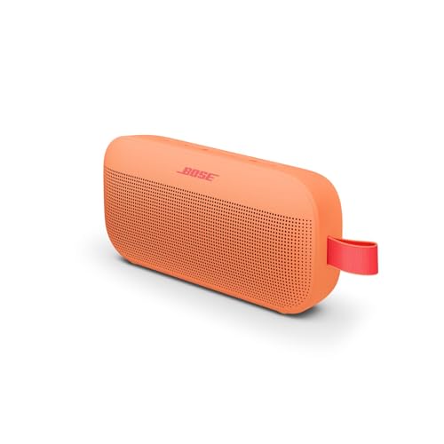 Image of Bose SoundLink Flex Bluetooth Speaker (2nd Gen) - Portable Outdoor Speaker with Hi-Fi Audio, Waterproof and Dustproof, USB-C, Up to 12 Hours Battery Life, Sunset Peach - Limited Edition Color