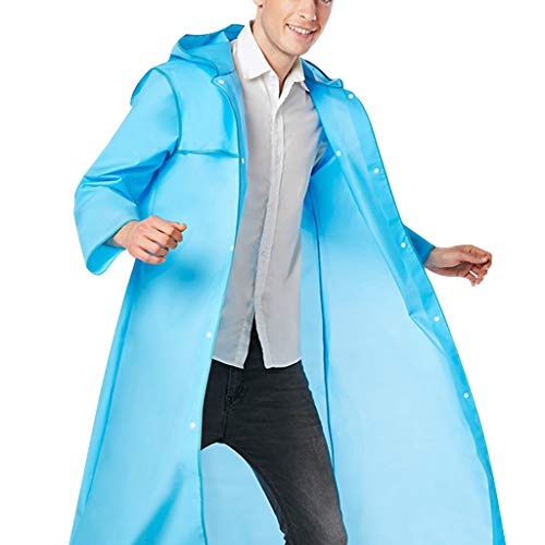 Extra Thicker Men or Women Waterproof Emergency Rain Ponchos with Hood - Lightweight