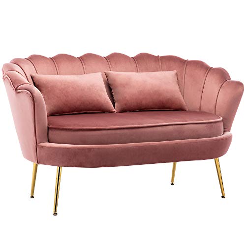 YU YUSING Loveseat Sofa Sessel, Couch 2 sitzer, Loungesessel, Schlafsofa, Samt-Loveseat-Sofa Doppelcouch,Relaxsessel mit…